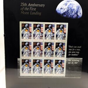 (138) 25th Anniversary Moon Landing Stamp Sheet